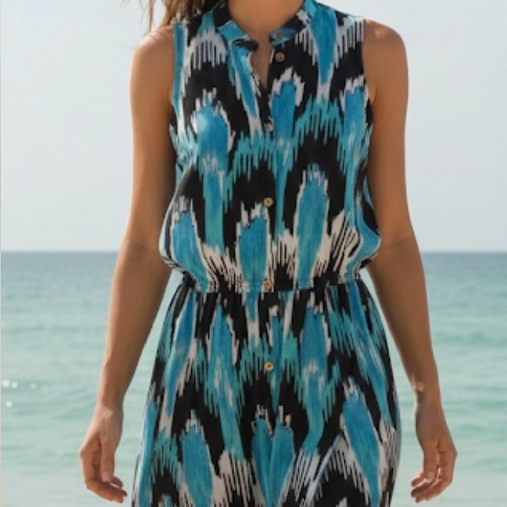 Michael Kors Teal and Black Maxi Skirt